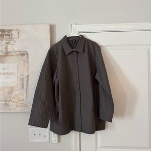 Charcoal Textured Eileen Fisher Coat